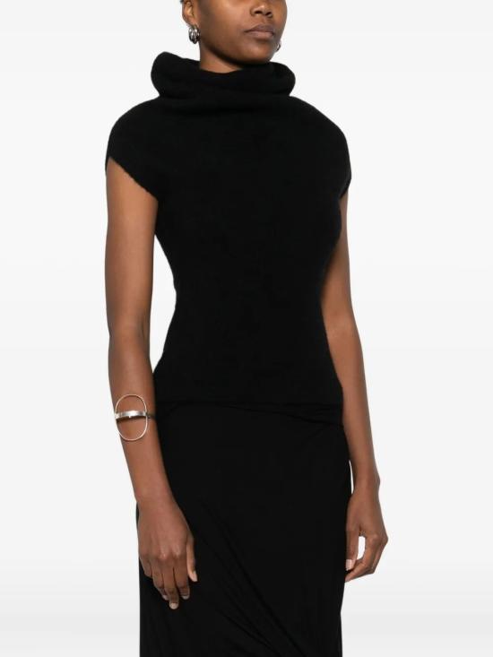 25FW 릭 오웬스 터틀넥 RO02E4680KWP 09 BLACK - RICK OWENS