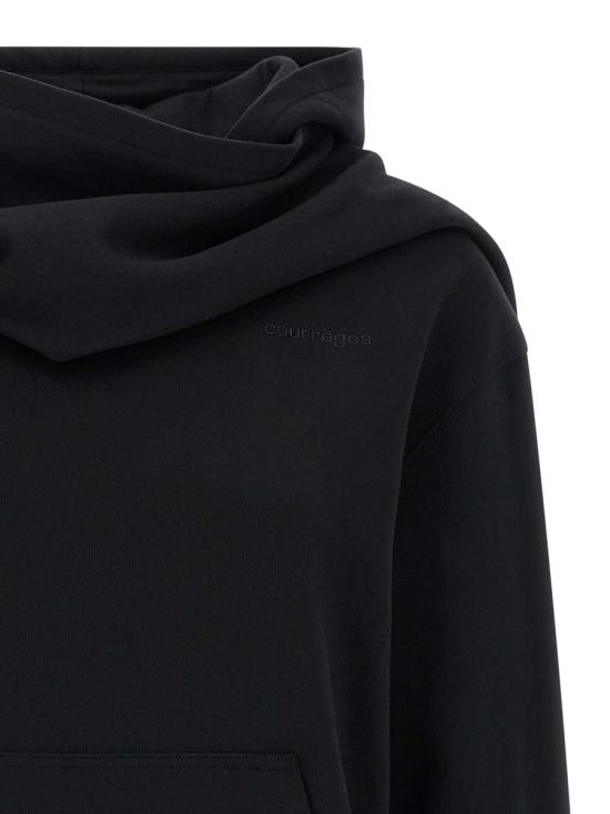 25FW 쿠레쥬 후드 티셔츠 325JHO047JS0234 9999 BLACK - COURREGES