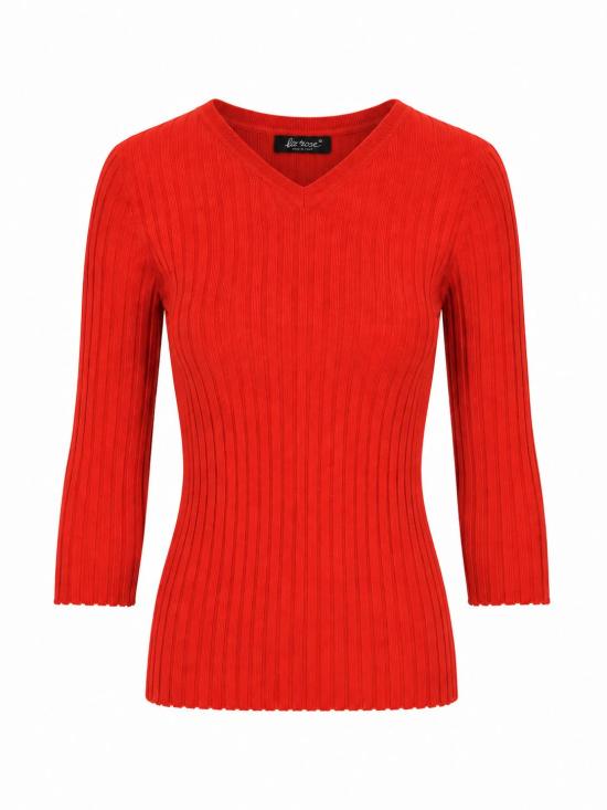 25FW 라 로즈 스웨터 LARVCS 30607 ROSSO FUOCO