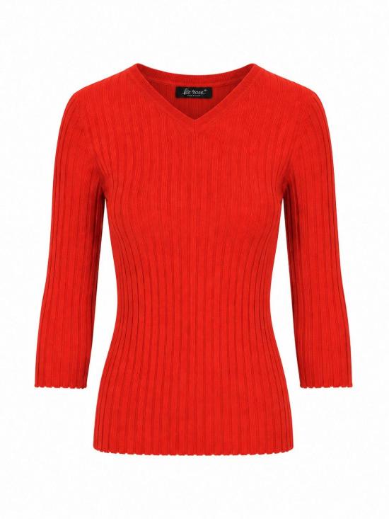 26FW 라 로즈 스웨터 LARVCS 30607 ROSSO FUOCO