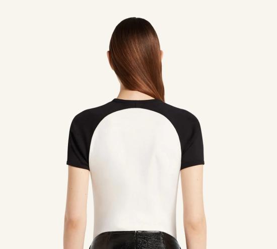 25FW 쿠레쥬 반팔 티셔츠 325JTS214JS0203 0098 HERITAGE WHITE BLACK - COURREGES