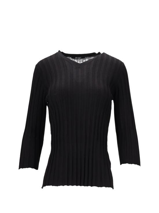 25FW 라 로즈 스웨터 LARVCS 30060 NERO