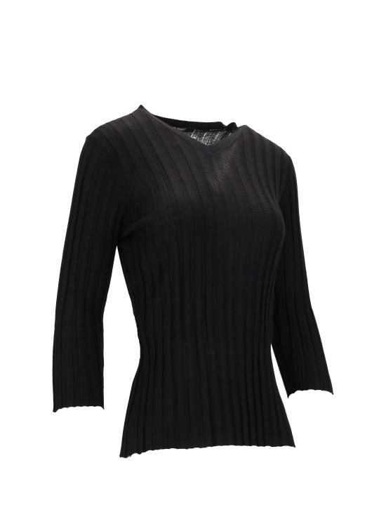 25FW 라 로즈 스웨터 LARVCS 30060 NERO - LA ROSE