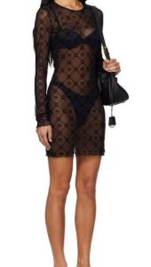 25FW 마린세르 미디 원피스 WDR267ACJER0005 BK99 BLACK - MARINE SERRE