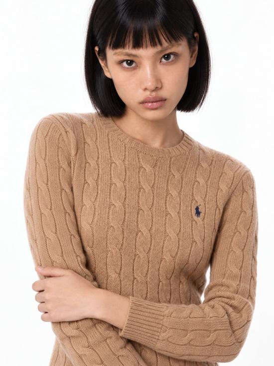 26FW 랄프 로렌 스웨터 211971865002 260 COLLECTION CAMEL MELANGE - RALPH LAUREN