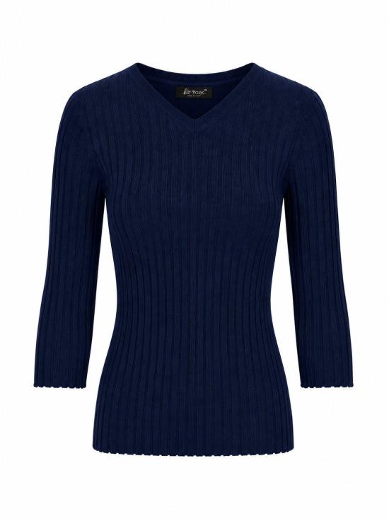 26FW 라 로즈 스웨터 LARVCS 30395 BLU SCURO
