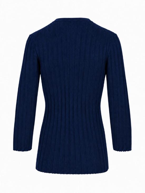 25FW 라 로즈 스웨터 LARVCS 30395 BLU SCURO - LA ROSE
