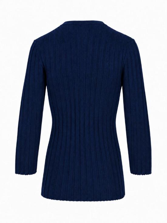 26FW 라 로즈 스웨터 LARVCS 30395 BLU SCURO - LA ROSE