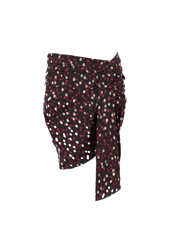 25FW 이자벨마랑 미디 스커트 JU0422FBC4J02I BKRD BLACK RED