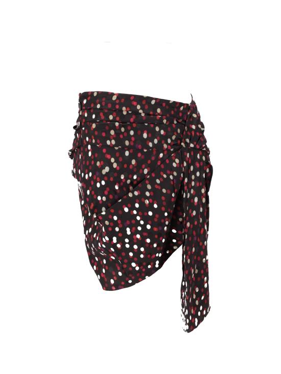 25FW 이자벨마랑 미디 스커트 JU0422FBC4J02I BKRD BLACK RED - ISABEL MARANT