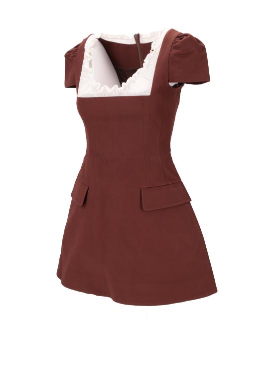 25FW 슈슈/통 미디 원피스 MWDEDR17BPP565 BN100 BROWN - SHUSHU/TONG