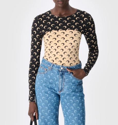 25FW 마린세르 반팔 티셔츠 WTS011ACJER0001 TA10 TAN - MARINE SERRE