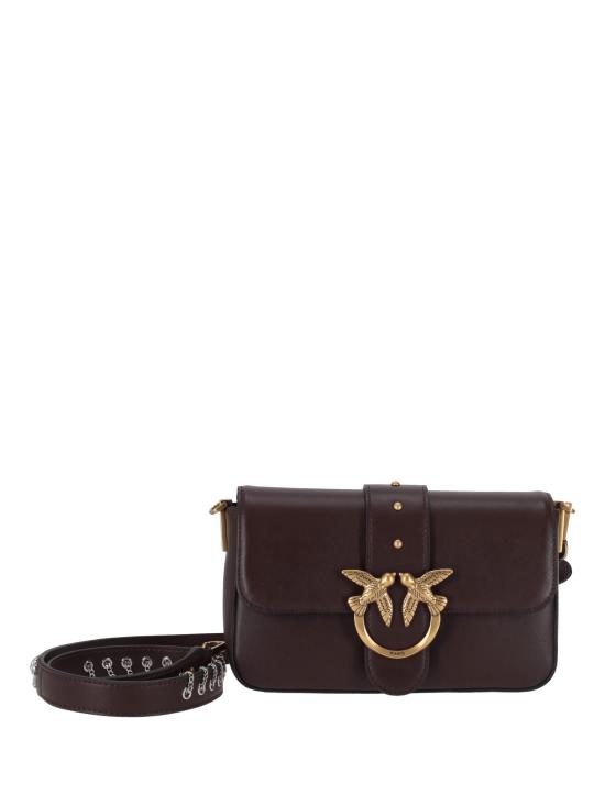 25FW 핑코 토트백 105824A0QO LA7Q ROSSO MOGANO ANTIQUE GOLD