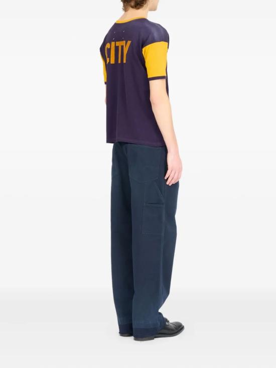 25FW 마르지엘라 반팔 티셔츠 S50GC0718S23988 384 PURPLE YELLOW - MAISON MARGIELA