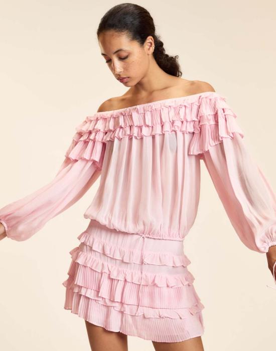  신시아 로리 블라우스 신시아 로울리 벨라 러플  핑크 - CYNTHIA ROWLEY