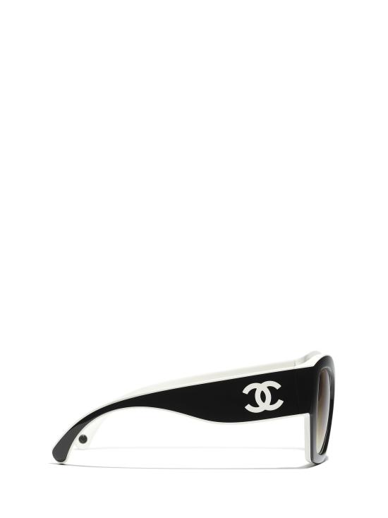 26FW 샤넬 선글라스 CH6058 165651 BLACK WHITE - CHANEL