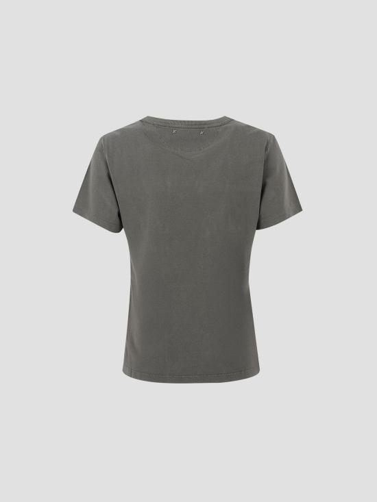 25FW 골든구스 반팔 티셔츠 GWP01221P000671 35479 GREEN - GOLDEN GOOSE