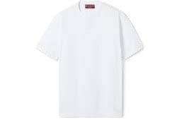 25FW 구찌 로고 자수 코튼 저지 반팔 티셔츠 837959XJHJR 9692 WHITE