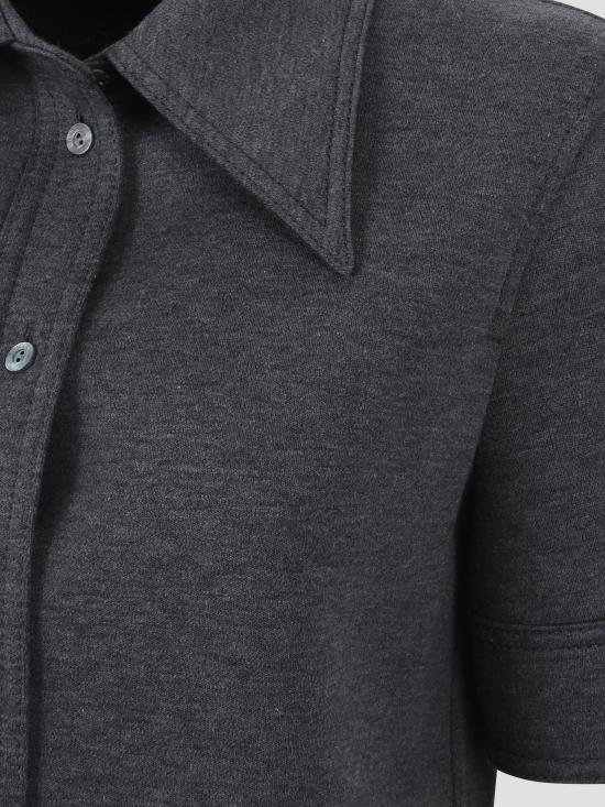 25FW 구찌 울 코튼 저지 셔츠 836442Z7AY9 1088 GREY - GUCCI