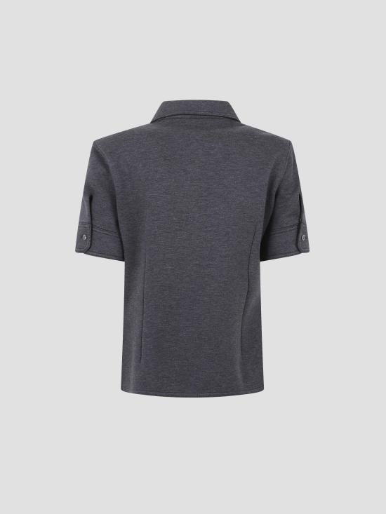 25FW 구찌 울 코튼 저지 셔츠 836442Z7AY9 1088 GREY - GUCCI