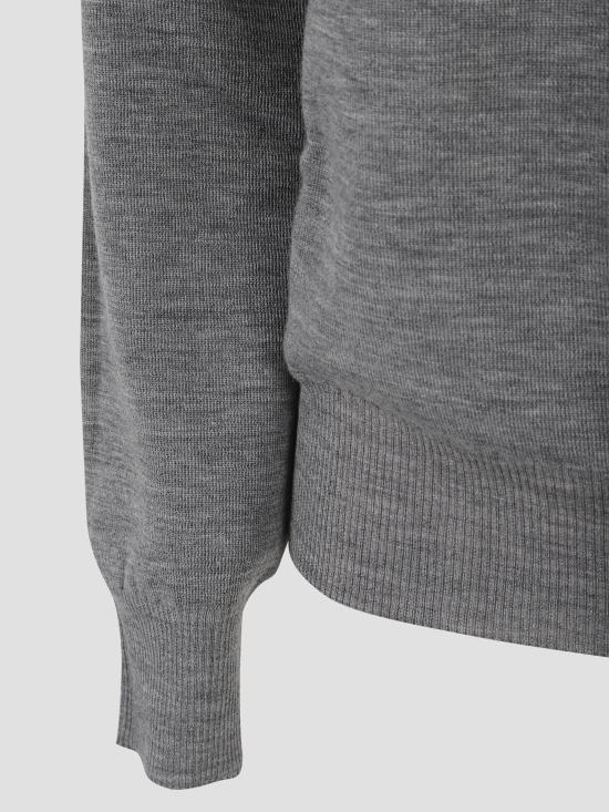 25FW 버버리 체크 크루넥 풀오버 스웨터  8112171 A1345 GREY - BURBERRY