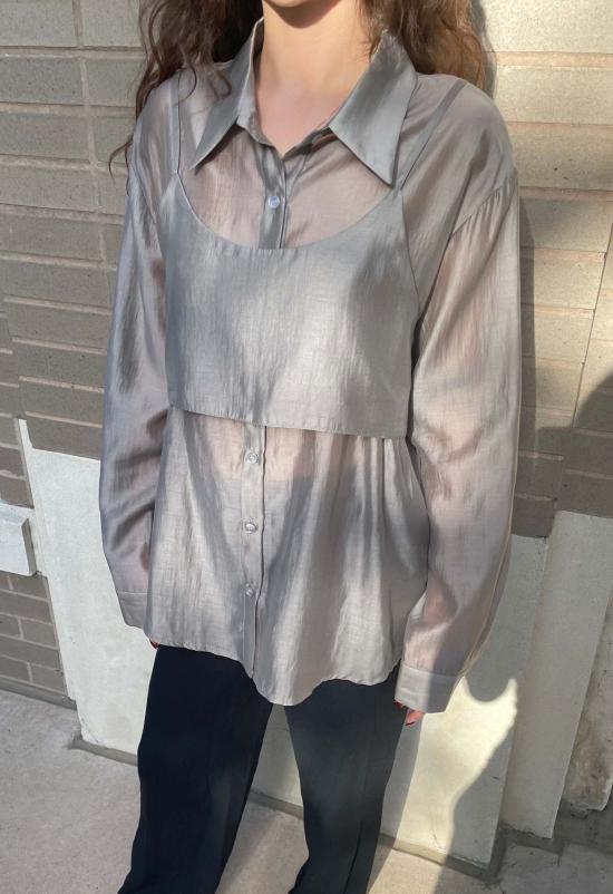  더 엔케이씨 스토어 블라우스 Nkc Store Lolana 버튼 다운