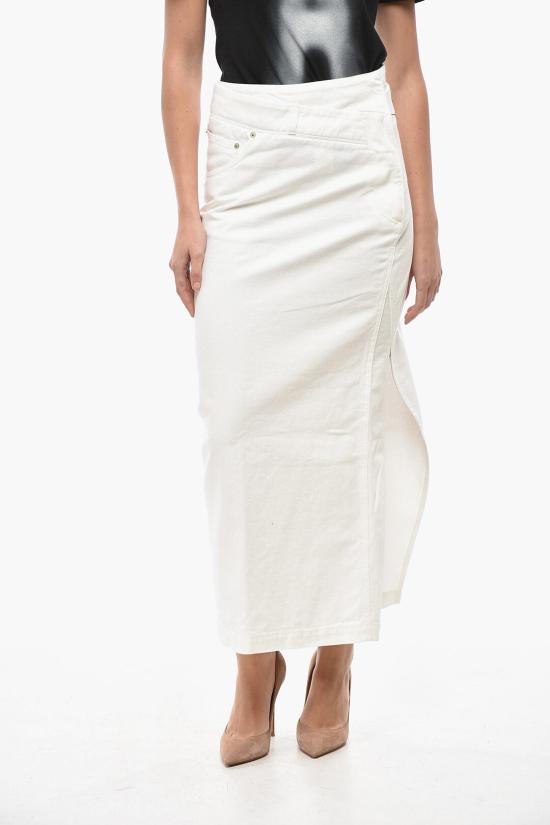  로에베 롱 스커트 S359Y1EX02 2100 White