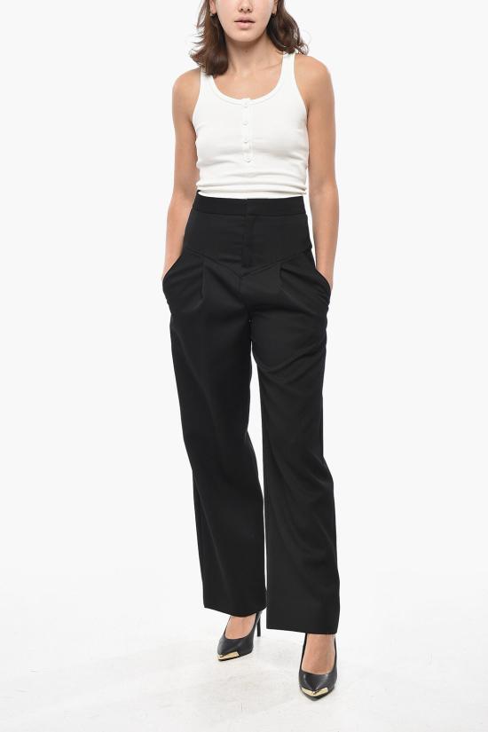  이자벨마랑 스트레이트 팬츠 PA0270FAA4F03I01BK Black - ISABEL MARANT