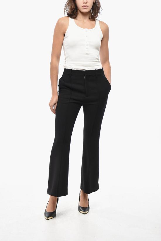  보테가베네타 스트레이트 팬츠 810473 V4MD0 1000 Black - BOTTEGA VENETA