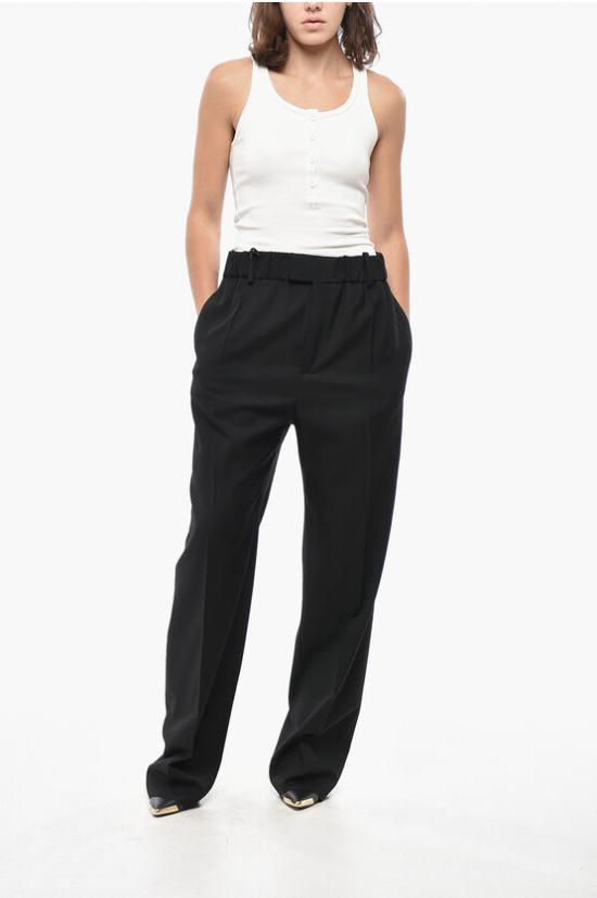  보테가베네타 스트레이트 팬츠 743610V25W01000 Black - BOTTEGA VENETA