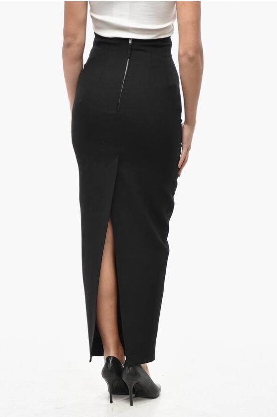  릭 오웬스 롱 스커트 RP02D3344WGP09 Black - RICK OWENS