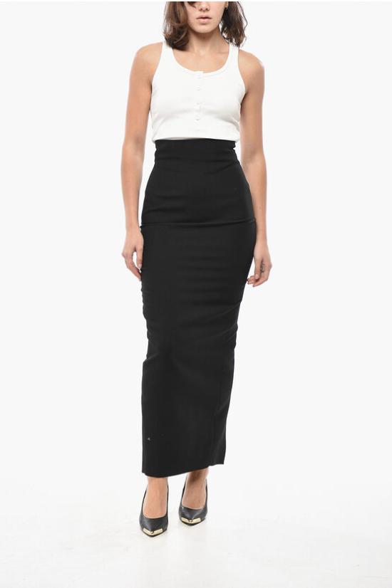  릭 오웬스 롱 스커트 RP02D3344WGP09 Black - RICK OWENS