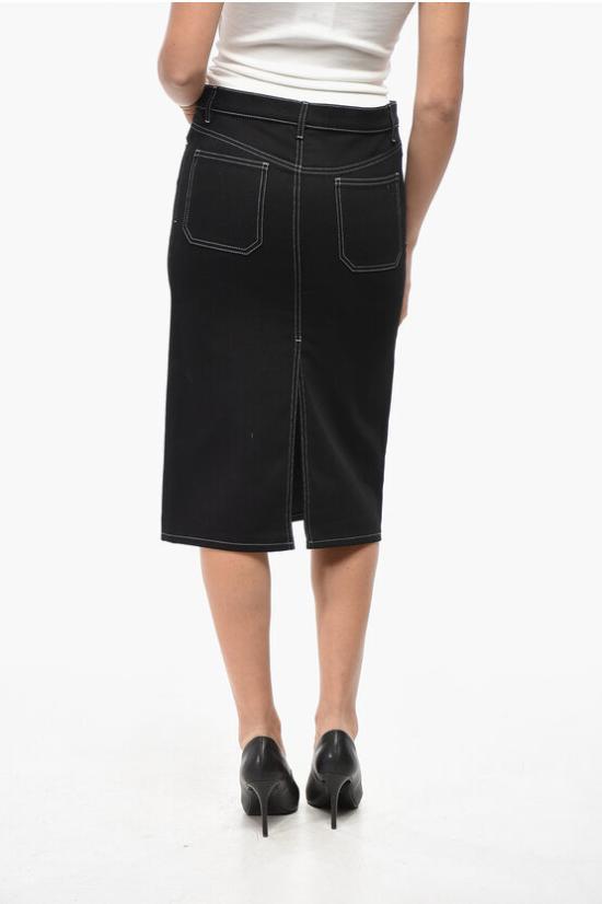  쿠레쥬 데님 스커트 324DJU183DE0020 B044 Black - COURREGES