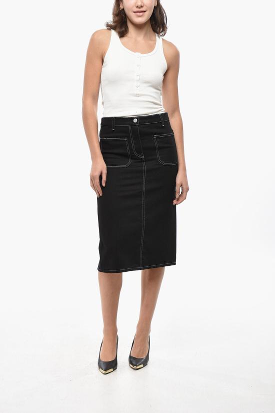  쿠레쥬 데님 스커트 324DJU183DE0020 B044 Black - COURREGES