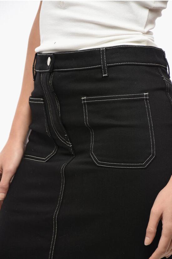  쿠레쥬 데님 스커트 324DJU183DE0020 B044 Black - COURREGES