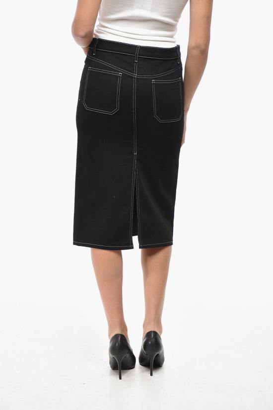  쿠레쥬 데님 스커트 324DJU183DE0020 B044 Black - COURREGES