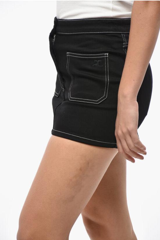  쿠레쥬 숏 스커트 324DJU191DE0020 B044 Black - COURREGES