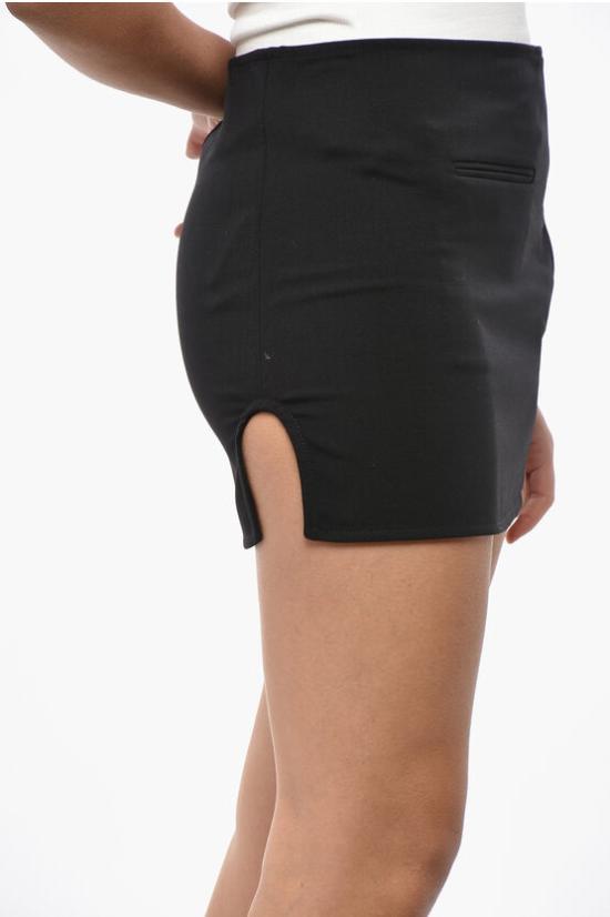  쿠레쥬 숏 스커트 424CJU204WO0113 9999 Black - COURREGES