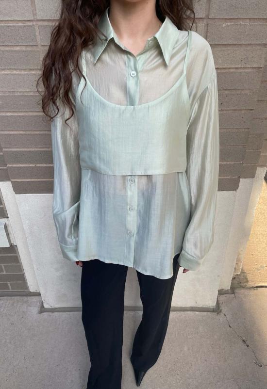  더 엔케이씨 스토어 블라우스 Nkc 스토어 로라나 버튼 다운 셔츠