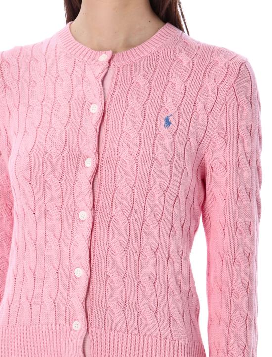 26SS 폴로 랄프로렌 폴로 자수 케이블 니트 가디건 211971868 010 CARMEL PINK - POLO RALPH LAUREN