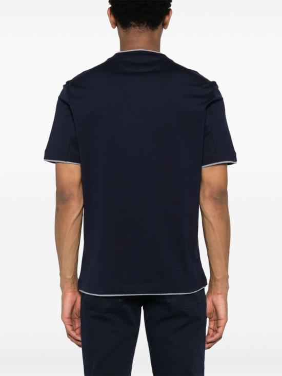 26SS 브루넬로 쿠치넬리 반팔 티셔츠 M0B137427 CD325 Blue - BRUNELLO CUCINELLI