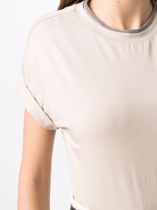 26SS 브루넬로 쿠치넬리 반팔 티셔츠 M0T18BD200 C8539 Beige - BRUNELLO CUCINELLI