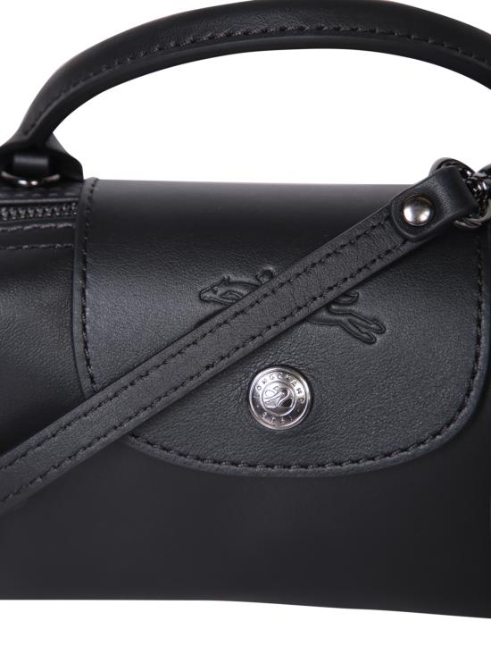 롱샴 르 플리아쥬 엑스트라 XS 레더 파우치 34205987 001 Black - LONGCHAMP