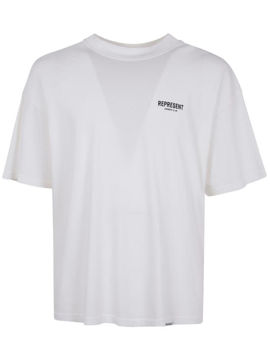 26SS 리프레젠트 반팔 티셔츠 OCM41114 098 FLAT WHITE