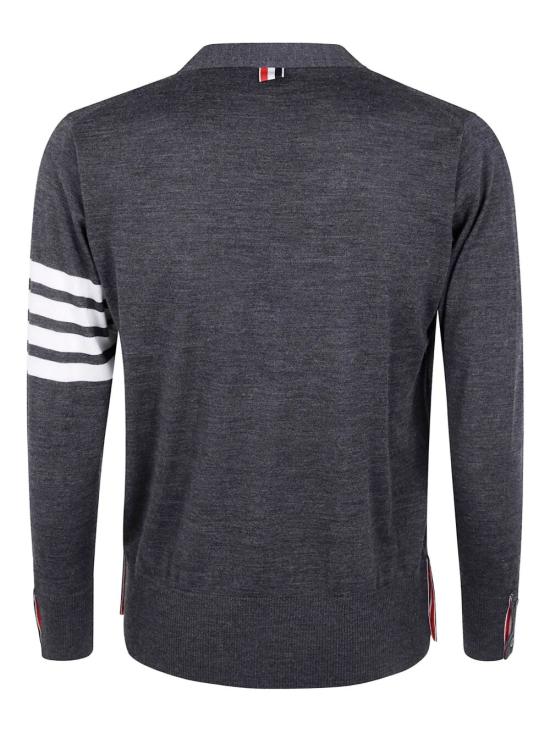 26SS 톰브라운 4바 서스테이너블 파인 메리노 울 클래식 가디건 MKC002A Y1014 098 022 DARK GREY - THOM BROWNE