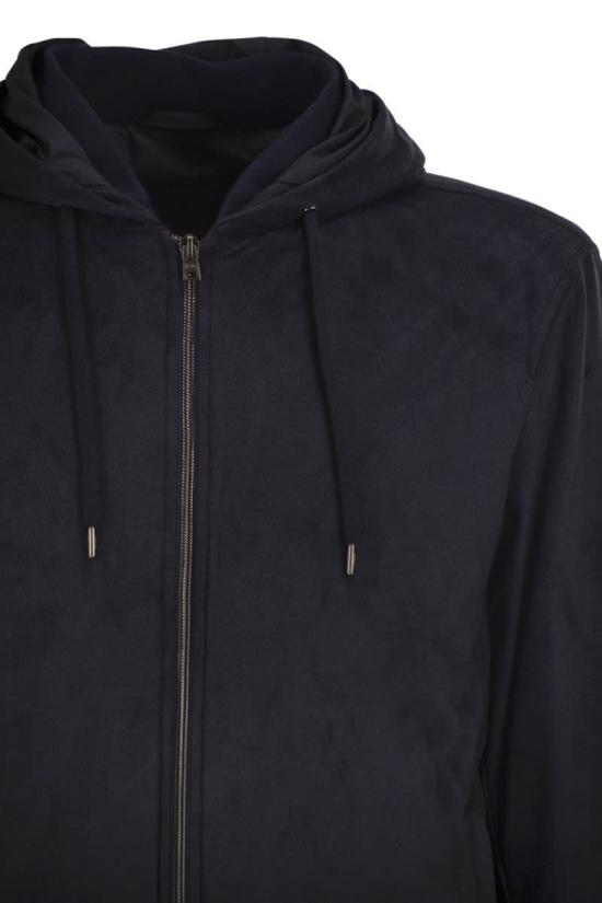 25FW 에르노 스웨이드 이펙트 리조트 자켓 GI00083UR12729S 9200 BLUE - HERNO