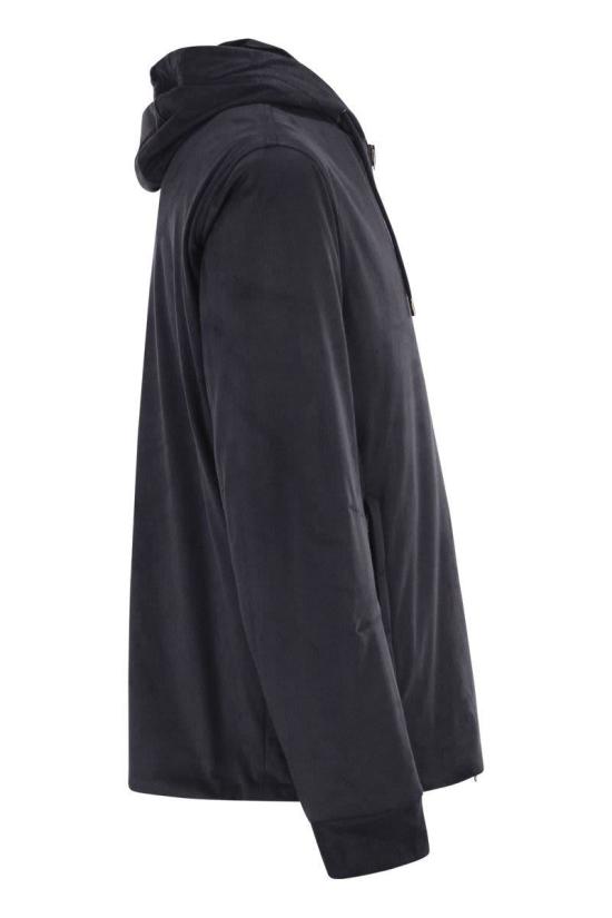 25FW 에르노 스웨이드 이펙트 리조트 자켓 GI00083UR12729S 9200 BLUE - HERNO