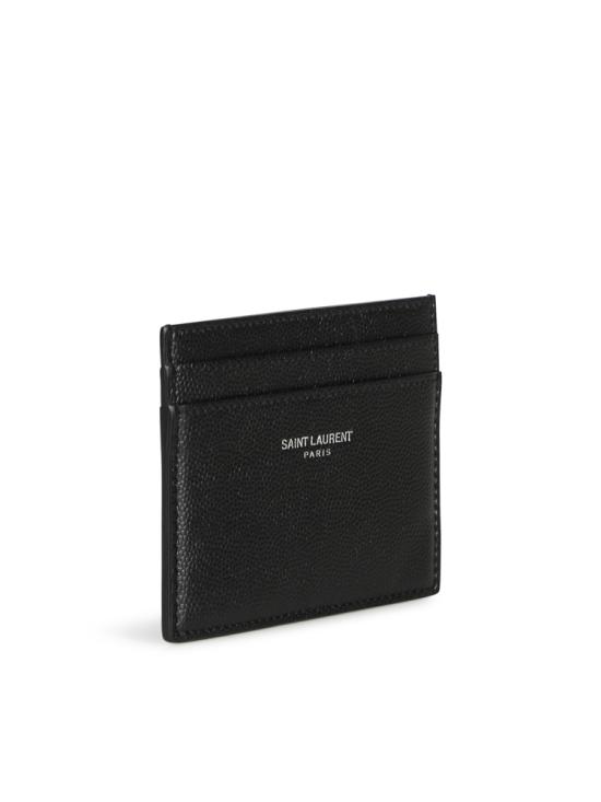 25FW 생로랑 레더 파리 카드 케이스 375946 BTY0N1000 Black - SAINT LAURENT