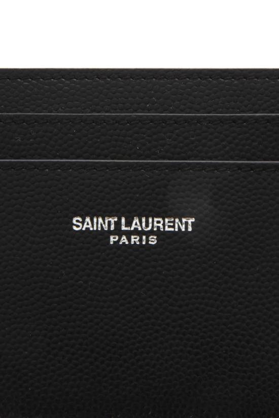 25FW 생로랑 레더 파리 카드 케이스 375946 BTY0N1000 Black - SAINT LAURENT