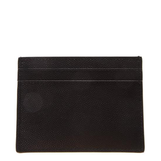 25FW 생로랑 레더 파리 카드 케이스 375946 BTY0N1000 Black - SAINT LAURENT